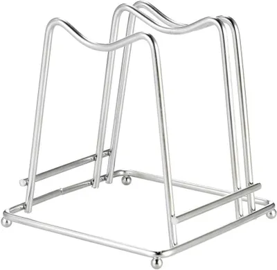 Produktbild von Schneidebretthalter, Robuster Edelstahl-Organizer für die Küche, Zuhause, 12,5 X 12,5 X 13 Cm, Silber