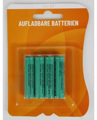 Produktbild von 12x 4er-Set Aufladbare Batterien Akkus für Solarlampen 1,2V 600mAh Großpackung 48 Stück