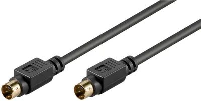 Obrázek produktu pro Goobay AVK 157-100 1.0m, 1 m, S-Video (4-pin), S-Video (4-pin), Černá, Samec/samec