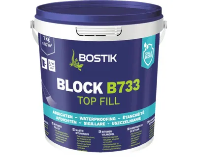 Produktbild von Bostik Block B733 Top Fill Bitumenspachtelmasse 1kg Eimer