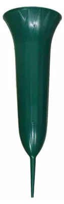 Image de Vase funéraire vert 21cm Ø9cm 0,3 l Vase à enfoncer Décoration funéraire Vase de cimetière Décoration funéraire
