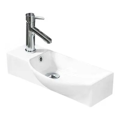 Zdjęcie produktu dla Mexen Hugo umywalka nablatowa prawa 50 x 23 cm, biała - 21255000R