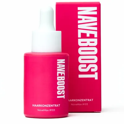 Produktbild von Naveboost Haarserum für Haarwachstum + Pflege für Haare & Kopfhaut, vegan, 30 ml, KI-generiertes Bild