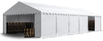 Image de TOOLPORT Tente de stockage 6x12 m abri bâche PVC 700 N imperméable blanc