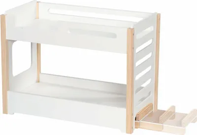 Image de Goki Lit superposé en bois pour poupées avec toboggan
