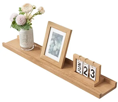 Zdjęcie produktu dla Półka wisząca z litego drewna dębowego, wymiary: 70x15 cm