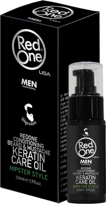 Productafbeelding van RedOne Baard- en snorverzorgingsolie 50 ml – Keratine olie, baardolie, baardverzorging