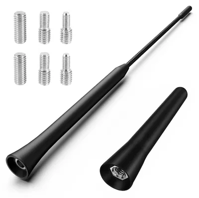 Auto-Dachantenne Set 6,5+23,5 cm, AM/FM, 6 Adapter M4/M5/M6, TPU, schwarz