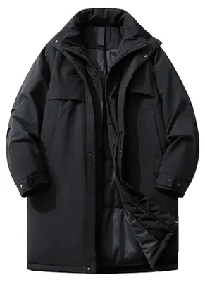 Produktbild von Herren Wintermantel mit Kapuze und Fleece-Futter