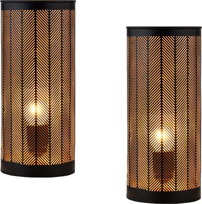 Zdjęcie produktu dla zestaw 2 skandynawskich dekoracyjnych lampek nocnych Lampa stołowa Aigna Small Black