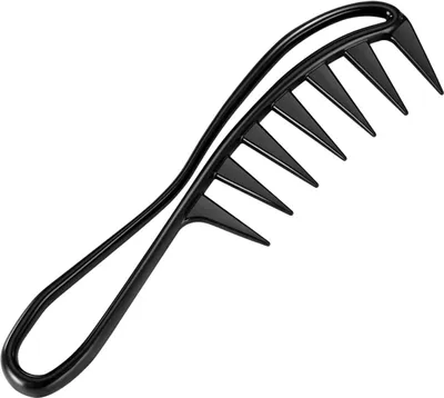 Image de Peigne à boucler peignes à dents larges pour tous types de cheveux Noir