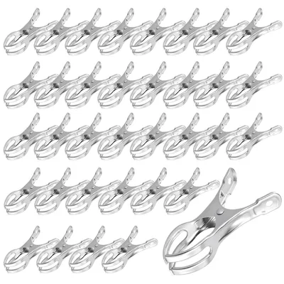 Produktbild von Handtuchklammern 50 Stück - Edelstahl - Strandhandtuchclips - Große Wäscheklammern - Langlebig - Für den Außenbereich geeignet