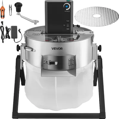 Produktbild von VEVOR Erntemaschine, 2-in-1 Manuell & Elektrisch, 370 mm Knospenschneider mit Edelstahlklingen, Nass-Trocken-Hydrokultur-Schneidemaschine mit Trockenrost, für Pflanzenknospen & Blumen