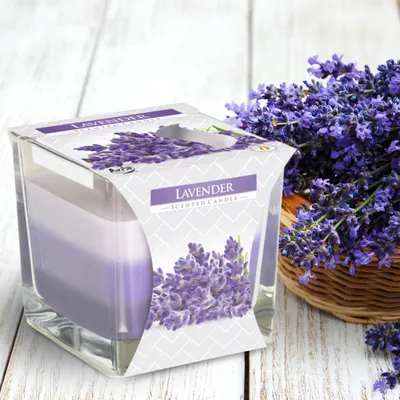 Imagen del producto de Vela Tarro Arcoiris - Lavanda