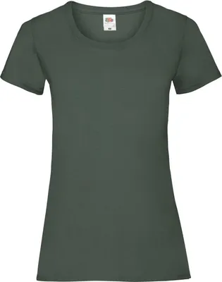 Produktbild von Fruit Of The Loom Lady-Fit Damen T-Shirt (5 Stück/Packung) BC4810 (L) (Flaschengrün)