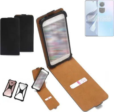 Produktbild von K-S-Trade Handyhülle Schutzhülle kompatibel mit Oppo Reno10 Hülle Case Cover Flip Style Bumper schwarz 1x