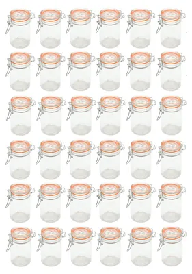 Produktbild von Einmachglas mit Metall Verschluss 250 ml - 36er Set - Marmeladenglas mit Bügelverschluss