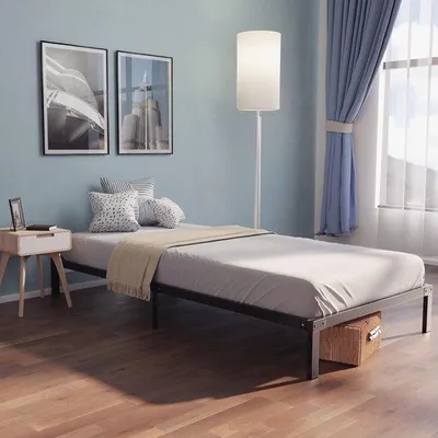 Productafbeelding van Bedframe 90x200 met Lattenbodem en Opbergruimte - Stevig en Eenvoudig te Monteren