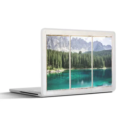 Produktbild von MuchoWow® Laptop Aufkleber Sticker Cover Aussicht - Baum - Wasser 36.5x27.5 cm - Laptop-Sticker