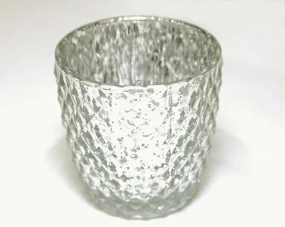 Produktbild von Windlichtglas 8x8x6,5cm, bauchig, konische Form