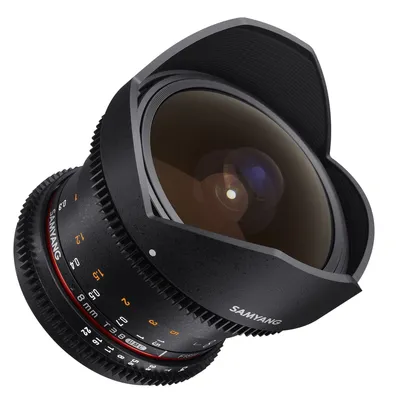 Produktbild von Samyang 8mm F3.5 UMC Fish-Eye CS II, SLR, 10/7, weites Fischauge, Canon, Schwarz, 7,78 cm