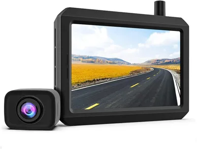 Immagine prodotto di Telecamera posteriore digitale wireless K7PRO, con segnale stabile, supporta 2 telecamere, monitor HD da 5 pollici, telecamera impermeabile IP68, visione notturna, compatibile con