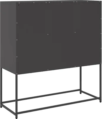 Image de Buffet noir 100,5x39x107 cm acier laminé à froid