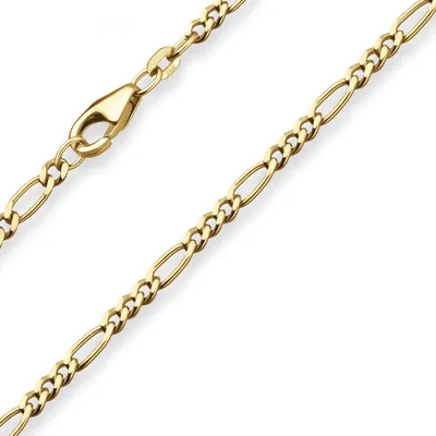Produktbild von 2,8mm Armband Figarokette diamantiert Armschmuck aus 585 Gold Gelbgold 19cm