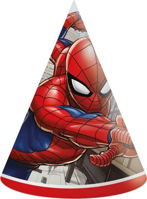 Produktbild von Partyhüte Spiderman, 6 Stück aus Pappe -