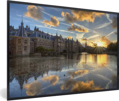 Produktbild von MuchoWow® Gerahmtes Poster Den Haag - Torentje - Sonne 90x60 cm - Poster mit Schwarzem Bilderrahmen Wandposter Rahmen Foto Bilder - Fotorahmen - Foto-Plakat