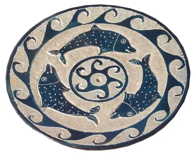 Produktbild von Räucherstäbchenhalter "Delphin" Speckstein türkis 10cm