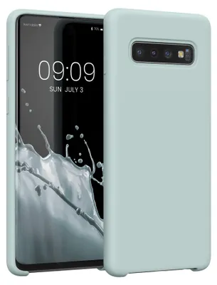 Produktbild von kwmobile Handyhülle für Samsung Galaxy S10 Hülle - Case Silikon - Kabelloses Laden - Schutzhülle Cover in Cool Mint