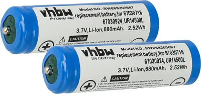 Produktbild von vhbw 2x Akku kompatibel mit Braun Series 5 550cc, 530s-4, 550s-4, 550s-3, 530s, 560s-3, 560, 550, 530, 550cc-4 Rasierer (680 mAh, 3,7 V, Li-Ion)