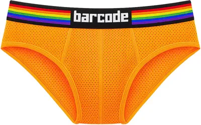 Image de Barcode Berlin - Sous-vêtement Slips Hommes - Pride Brief Neonorange - 1x Taille XXL