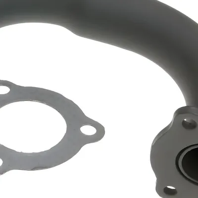 Image de Collecteur d'échappement noir ouvert pour Derbi Senda, Aprilia RX/SX, Gilera RCR/SMT