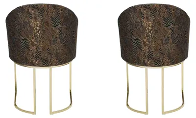Produktbild von Esszimmerstühle Wohnzimmer  Mehrfarbig 2x Stühle  Metall Modern neu