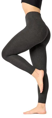 Produktbild von Bellivalini Damen Lange Leggings High Waist Slim aus Viskose für Yoga BLV50-292 (DunkelMelange, M)