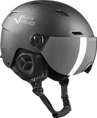Produktbild von BLACK CREVICE Ski-& Snowboardhelm - Modell KIRCHBERG | Visierhelm | Farbe: Schwarz | 54-57 cm
