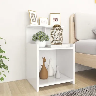 Obrázok produktu pre vidaXL Nočný stolík biely 40x35x60 cm Materiál drevo