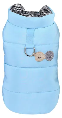 Immagine prodotto di Cappotto per cani, inverno, caldo, antivento, ideale per la neve, colore blu, taglia L