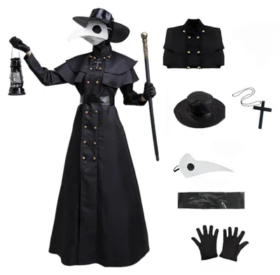 Obrázok produktu pre Kompletná súprava kostýmu "Pestdokter" pre Halloween, pozostávajúca zo 6 kusov