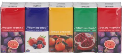 Zdjęcie produktu dla Chusteczki do nosa z motywem witamin, 1 szt
