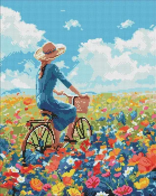 Obrázek produktu pro Diamantová mozaika - Cesta v květech 40x50cm