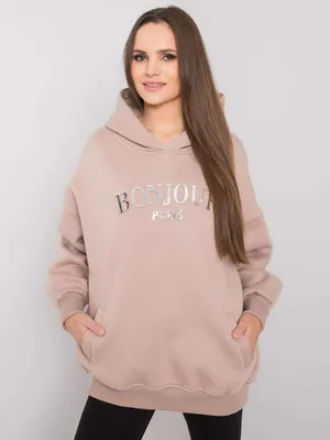Obrázok produktu pre Rue Paris dámska mikina Palmer tmavo béžová L/XL