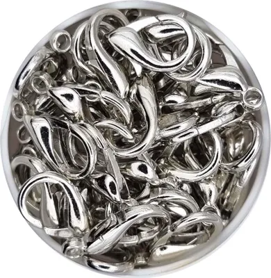 Obrázek produktu pro Karabinerhaken Verschluss 12 mm, 50 Stück, platin