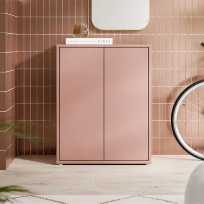 Immagine prodotto di Mobile multiuso Medea 2 ante terracotta con 4 ripiani 74.5x35x99H