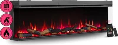 Produktbild von Elektrokamin BALDERIA Athena 72, Einbaukamin, 3D-Flammeneffekt, Heizung 1500W