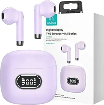 Produktbild von Usams Bluetooth-Kopfhörer 5.3 Tws Ia Ii Serie Wireless Lila/Lila Bhuiaii03 (Usams-Iaii15)