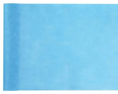 Zdjęcie produktu dla Bieżnik na stół z włókniny dekoracyjnej 30 cm x 25 m - turkusowo-niebieski