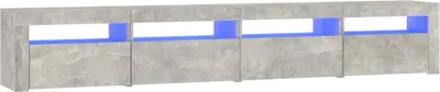 Obrázek produktu pro vidaXL TV skříňka s LED světly Betonová šedá 240x35x40 cm